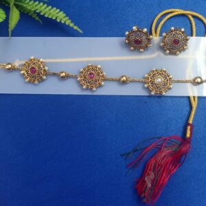 Antique Floral Kemp Necklace Set