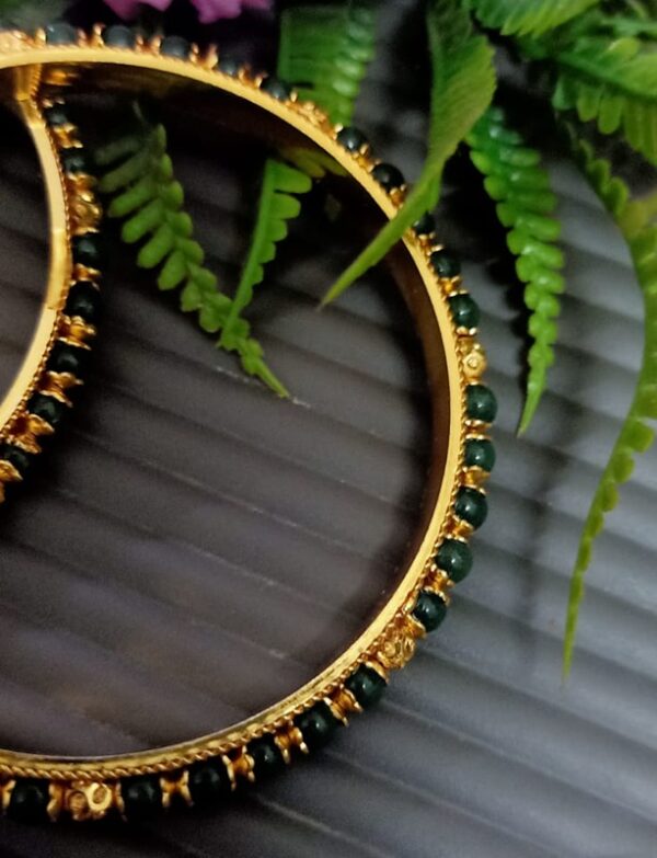 Green pearl bangle set - Image 2