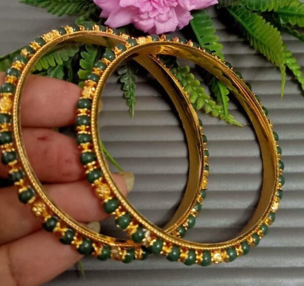 Green pearl bangle set - Image 4