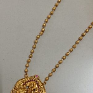 Lakshmi Devi Temple Pendant Necklace