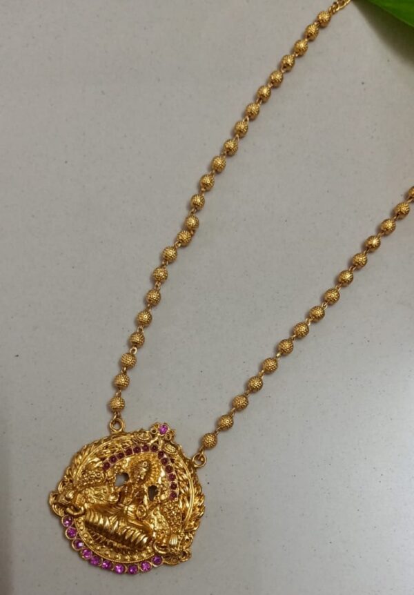 Lakshmi Devi Temple Pendant Necklace