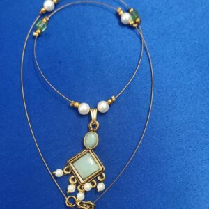 Pastel blue Stone Pendant Necklace