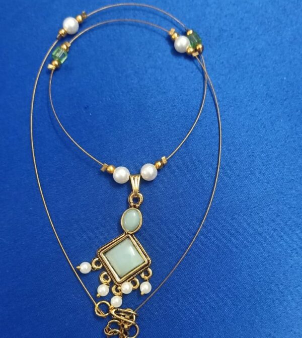 Pastel blue Stone Pendant Necklace