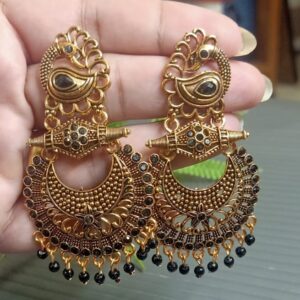 Peacock flute earrings