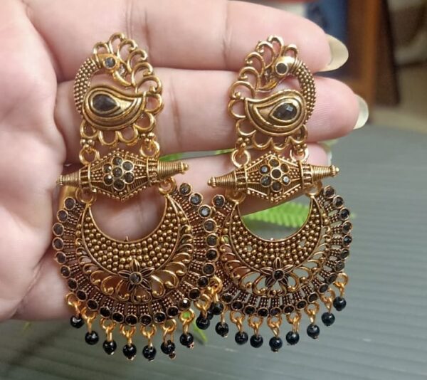 Peacock flute earrings