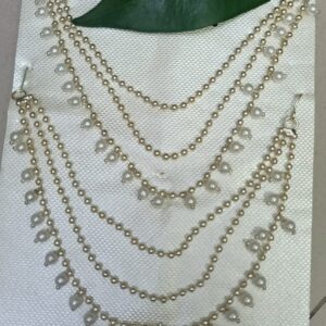 Pearl White maati ear chain