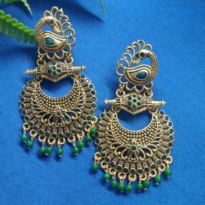 Peacock flute earrings
