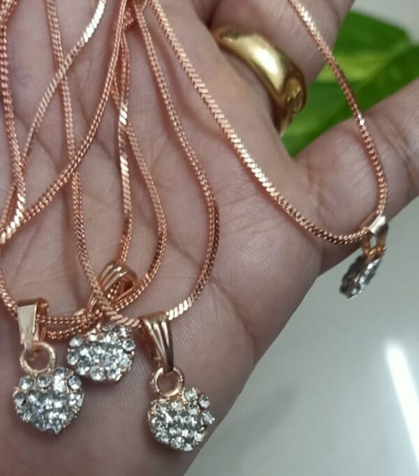 Rosegold  heart chain - Image 3